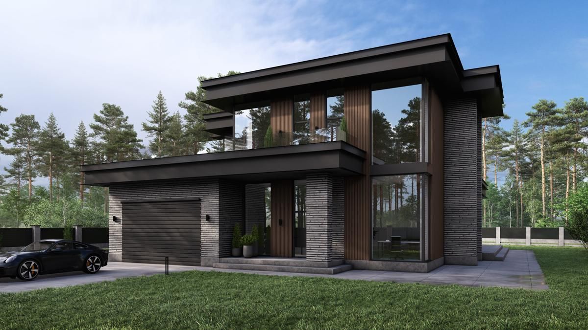 Modern 280 house plan render