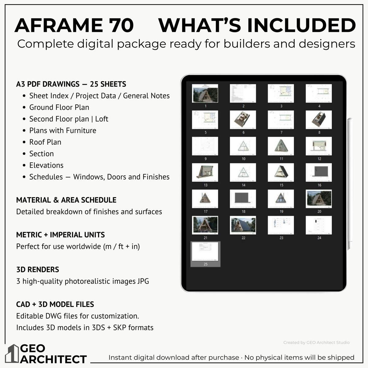 A-Frame 70 drawing sheet 3