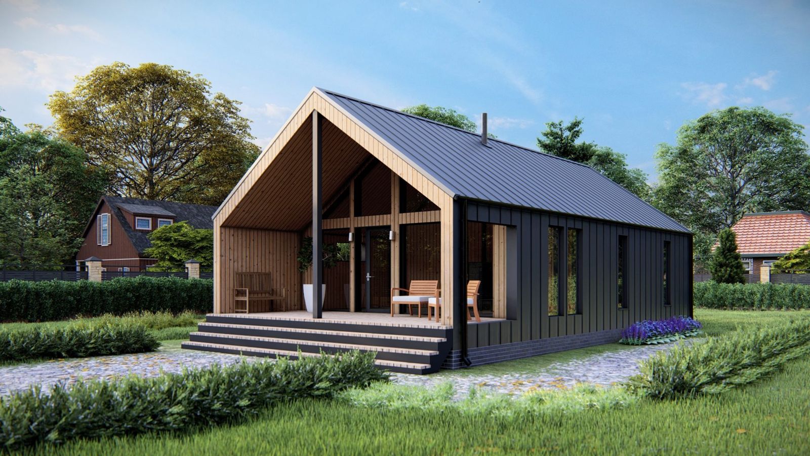 Barn 58 house plan render