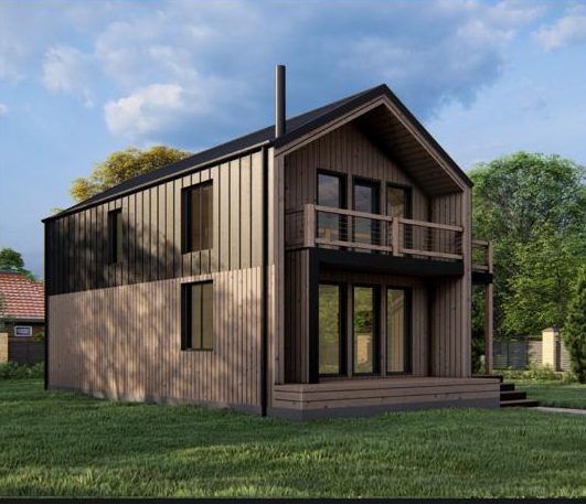 Barn 100 house plan render